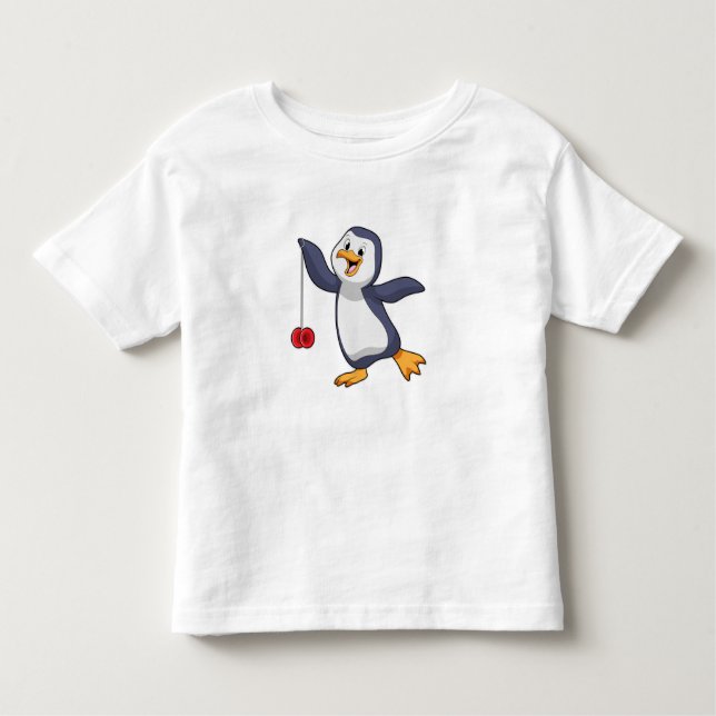 Pinguin mit Yo-Yo Kleinkind T-shirt (Vorderseite)