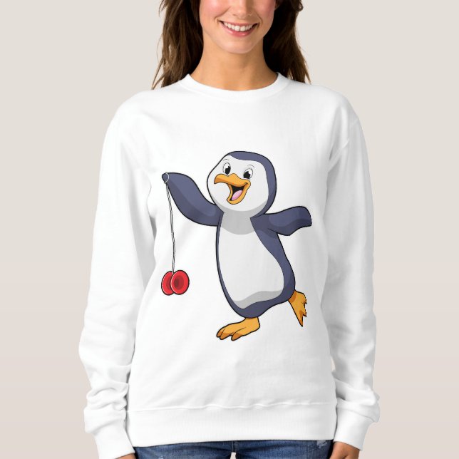 Pinguin mit Yo-Yo Sweatshirt (Vorderseite)