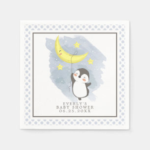 Pinguin-Mond-Aquarell-Baby-Party-Servietten Serviette