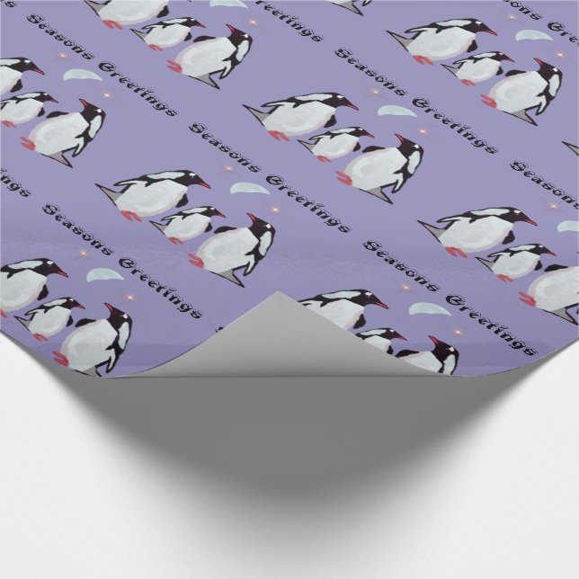 Pinguin-Mond-Packpapier Geschenkpapier (Ecke)