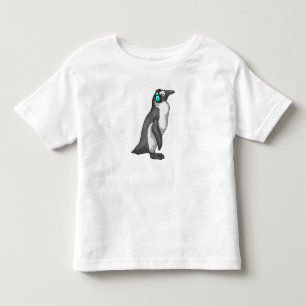 Pinguin Music Headphone Kleinkind T-shirt