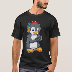 Pinguin Music Headphone T-Shirt