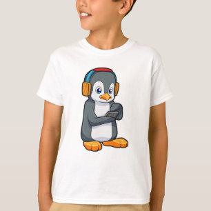 Pinguin Music Headphone T-Shirt