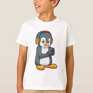 Pinguin Music Headphone T-Shirt