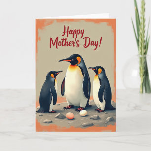 Pinguin Muttertag Familienkarte Karte