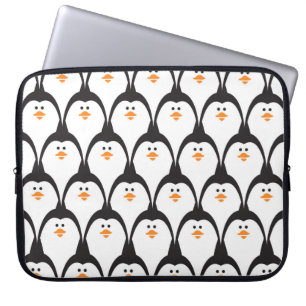 Pinguin nahtloses Muster. Laptopschutzhülle