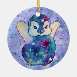 Pinguin namens Button Keramik Ornament