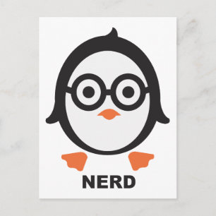 Pinguin - Nerd - Pinguin Postkarte