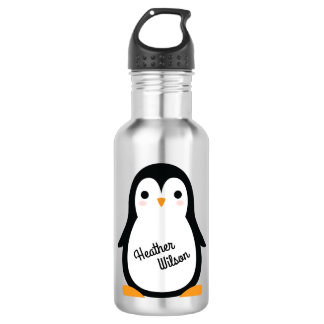Pinguin Niedlich Kinder Wasserflasche mit Name