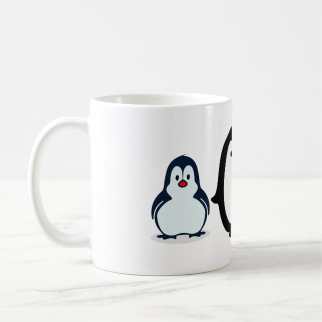 Pinguin, niedlich, Vogel Kaffeetasse (Links)