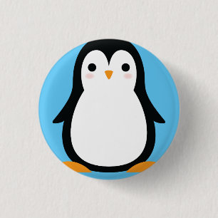 Pinguin Niedlich Winter 1. Geburtstag Button Butto