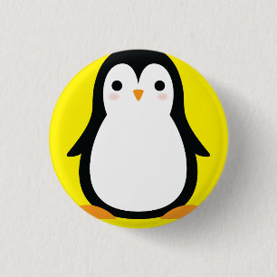 Pinguin Niedlich Winter 1. Geburtstag Button Butto