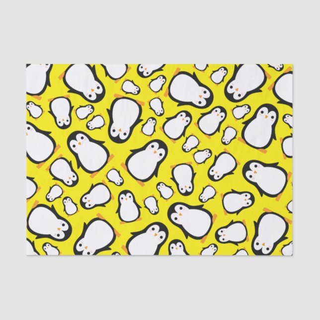 Pinguin Niedlich Winter 1. Geburtstag Party Seidenpapier (Vorderseite)