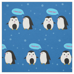 Pinguin-Paar-Gewebe Stoff
