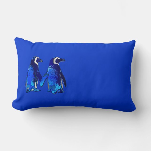 Pinguin-Paare Lendenkissen (Vorderseite)
