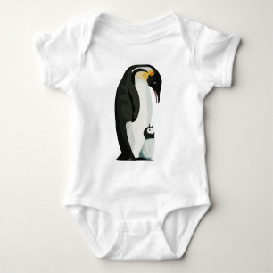 Pinguin Paradies and Chick Bonding Art Baby Strampler