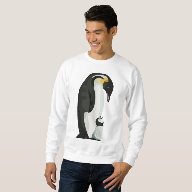 Pinguin Paradies and Chick Bonding Art Sweatshirt (Vorne ganz)