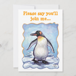 Pinguin Party Center Einladung