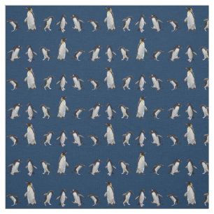 Pinguin Party Fabric (Marine) Stoff