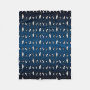 Pinguin Party Fleece Blanket (Dark Blue Mix)