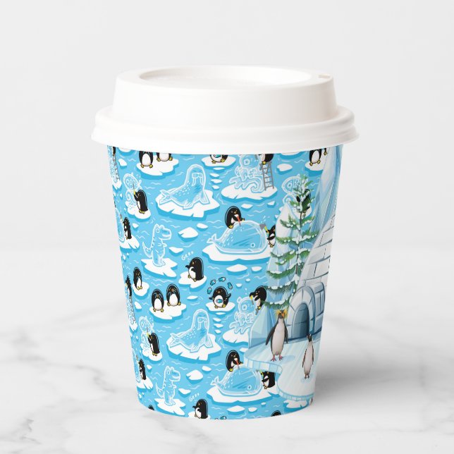 Pinguin-Party Pappbecher (Vorderseite)