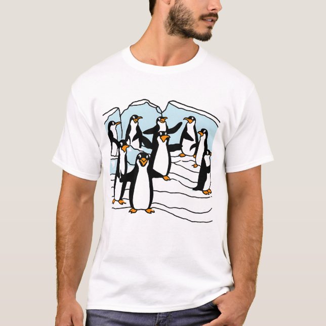 Pinguin-Party T-Shirt (Vorderseite)