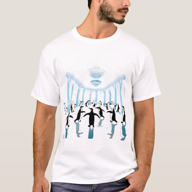 Pinguin-Party T-Shirt (Vorderseite)