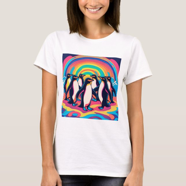 Pinguin-Party T-Shirt (Vorderseite)