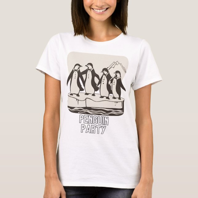 Pinguin-Party T-Shirt (Vorderseite)