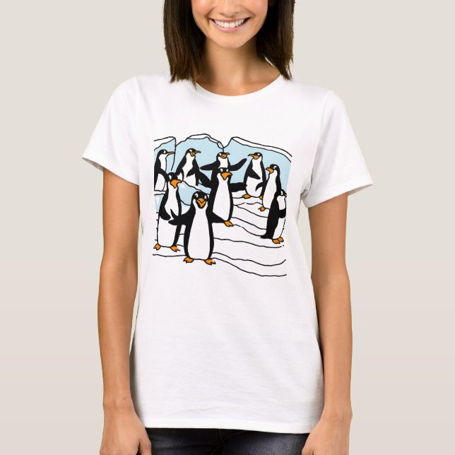 Pinguin-Party T-Shirt (Vorderseite)
