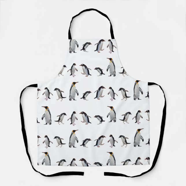 Pinguin-Party überall über Print-Schürze Schürze (Vorderseite)