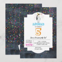 Pinguin Partying - Party Boy Girl Birthday