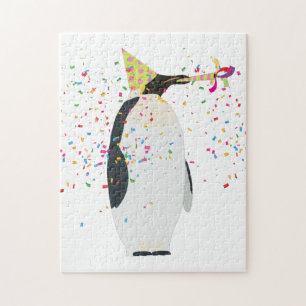 Pinguin Partying - Tiere mit Party Puzzle