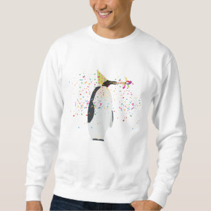 Pinguin Partying - Tiere mit Party Sweatshirt