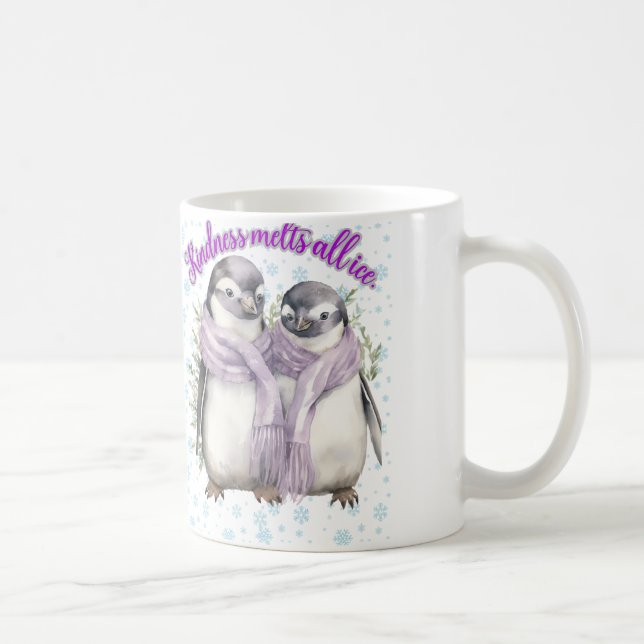 Pinguin Pater und Sohn Tasse "Kindness+Melts+All+I (Rechts)