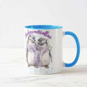 Pinguin Pater und Sohn Tasse "Kindness+Melts+All+I
