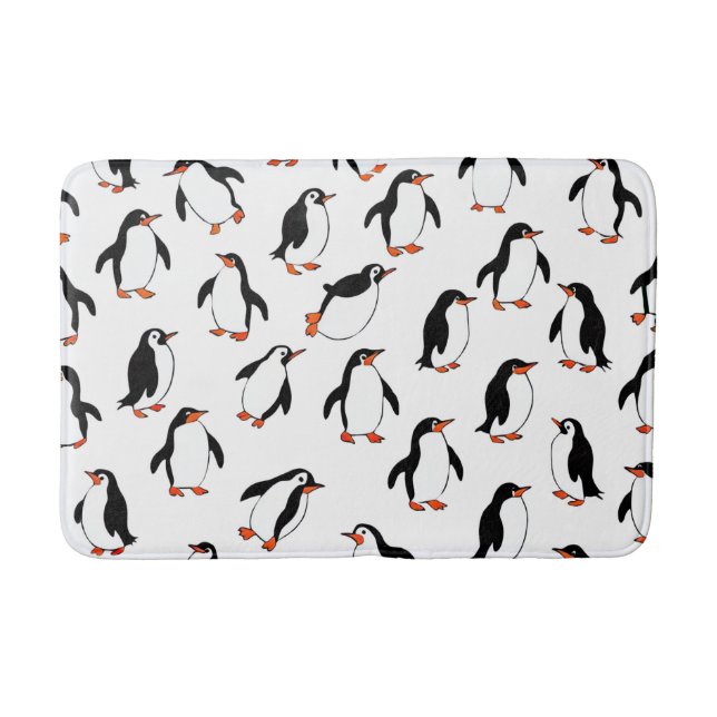 Pinguin Pattern Badematte (Vorderseite)