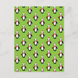 Pinguin Pattern Feiertagspostkarte