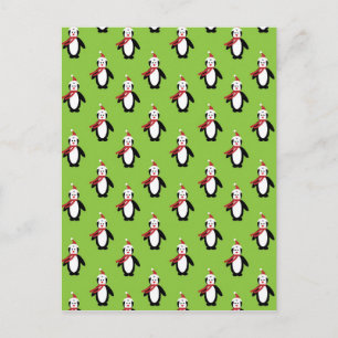 Pinguin Pattern Feiertagspostkarte