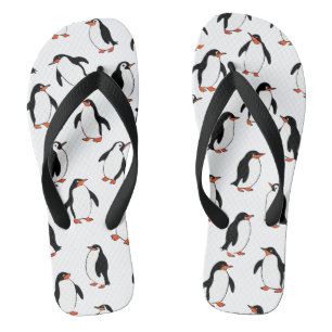 Pinguin Pattern Flip Flops