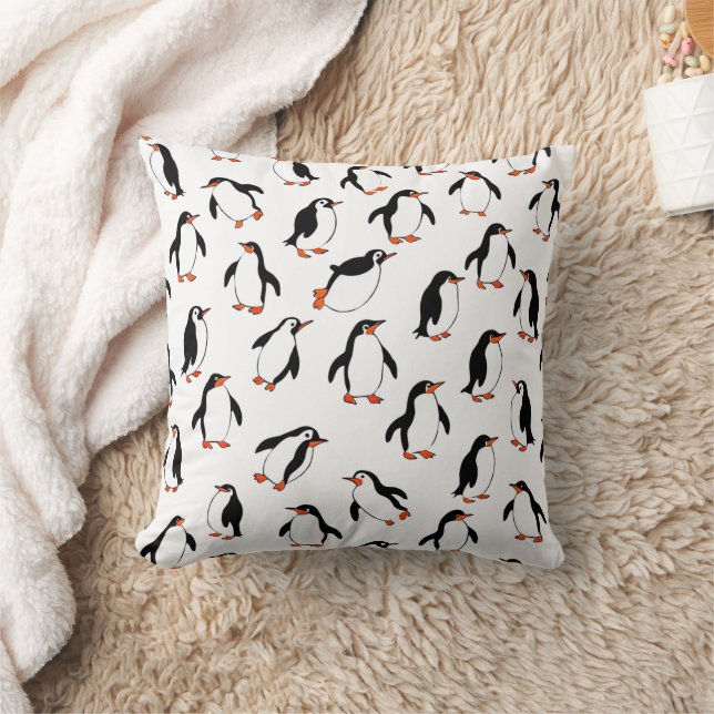 Pinguin Pattern Kissen (Decke)