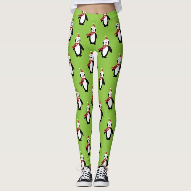 Pinguin Pattern Leggings (Vorderseite)