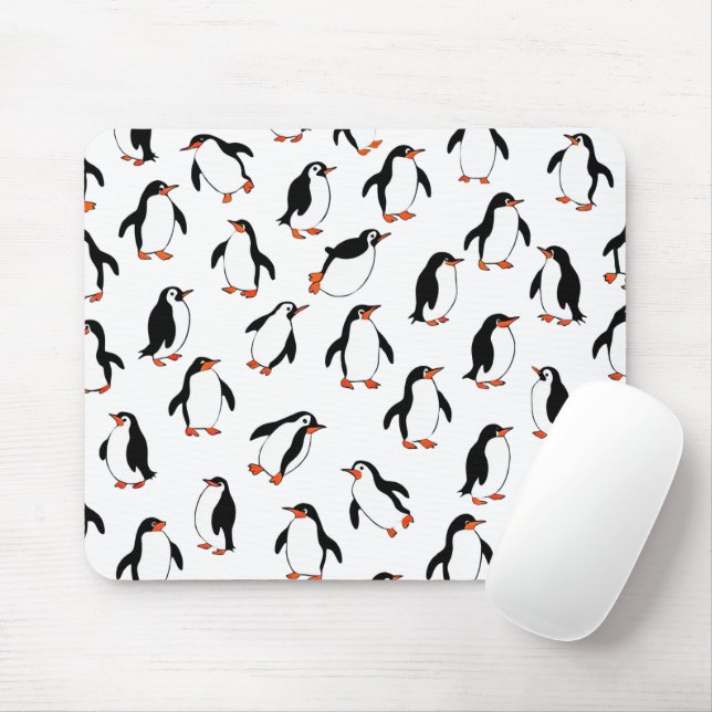 Pinguin Pattern Mousepad (Mit Mouse)