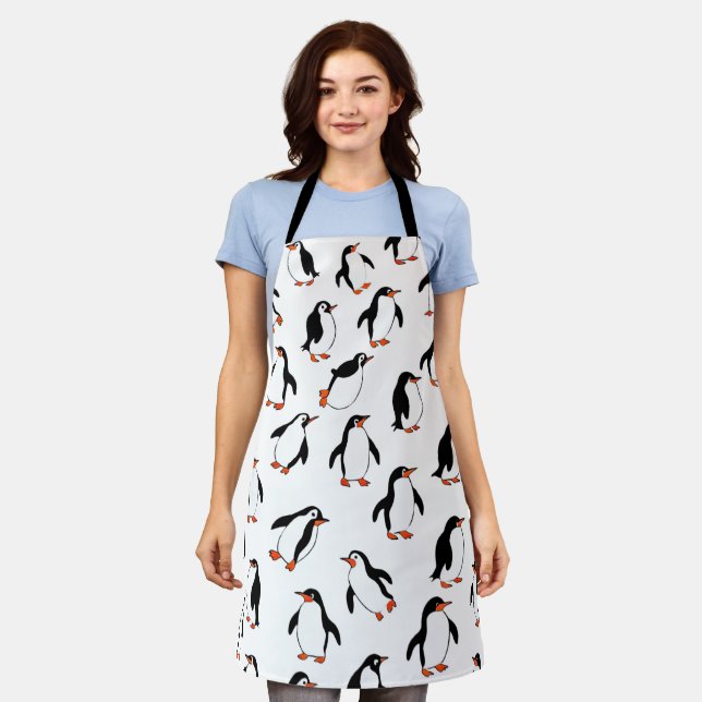 Pinguin Pattern Schürze (Getragen)