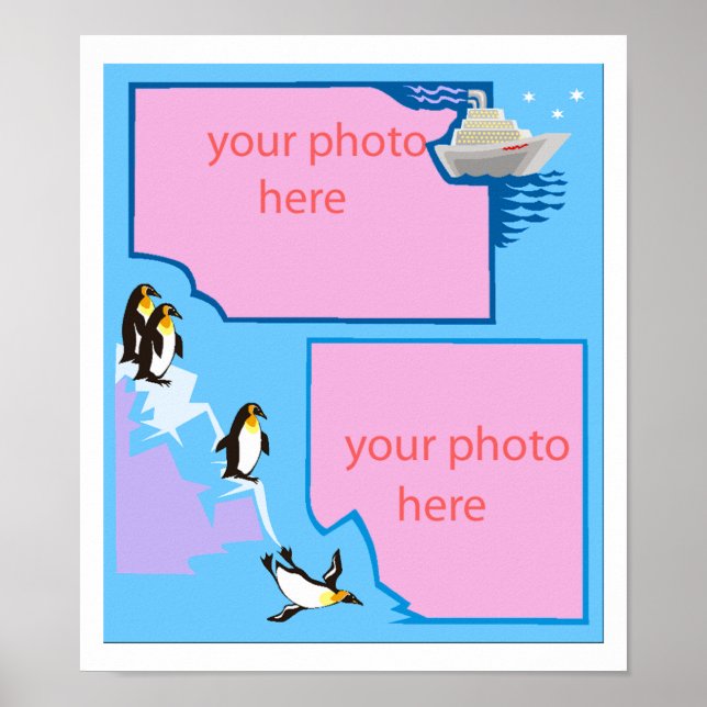 Pinguin personalisierbares Foto Poster AB 14.95 (Vorne)