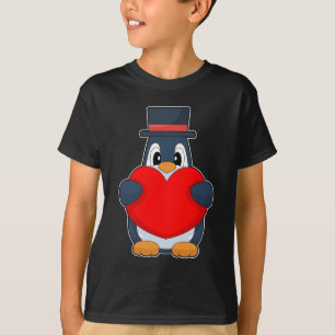 Pinguin Pflege Herz Hochzeit T-Shirt