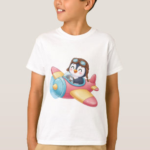 Pinguin-Pilot im Flugzeug – Süßer fliegender Vogel T-Shirt