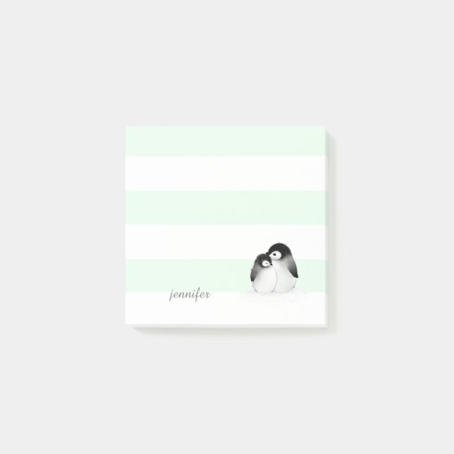 Pinguin-Pinguin-Pinguin-Notizen Post-it Klebezettel (Vorderseite)