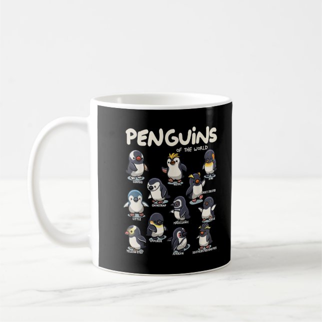 Pinguin-Pinguine-Tiere der Liebe des Weltpinguins Kaffeetasse (Links)