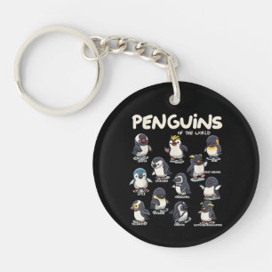 Pinguin-Pinguine-Tiere der Liebe des Weltpinguins Schlüsselanhänger
